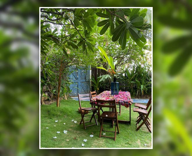 गार्डन एरिया twinkle khana akshay kumar house pics inside