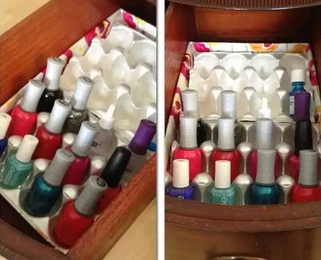 using egg cartons inside