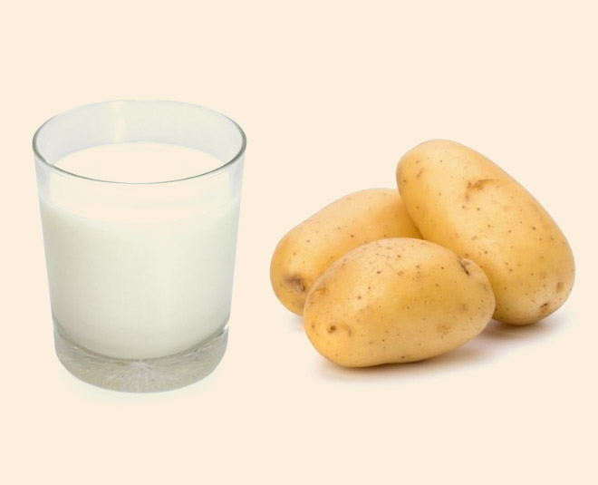 face scrub from potato kachcha doodh