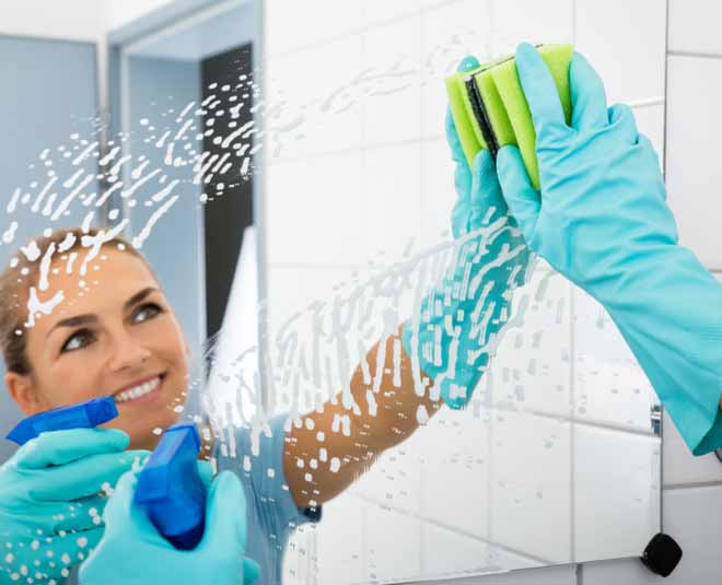 get rid the stains of glass window Inside