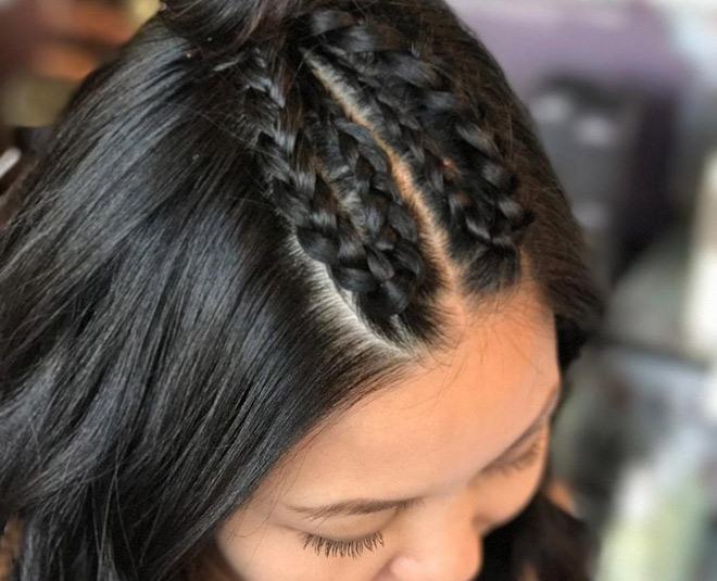 hairstyles for parties high ponytail half bun INSIDE 