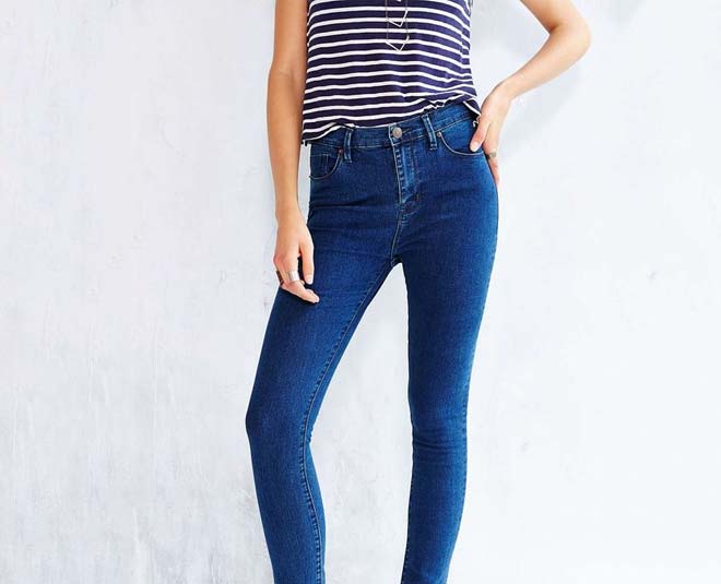 high rise jeans Inside