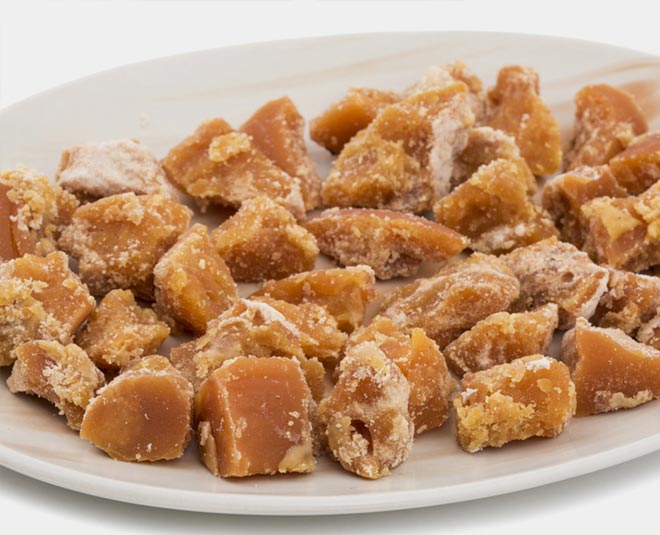 jaggery with warm water