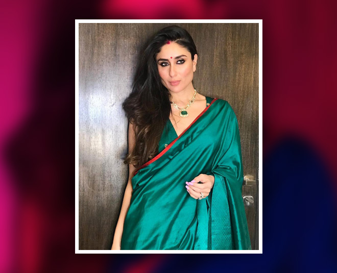 सिंदूर लुक kareena kapoor panna necklace
