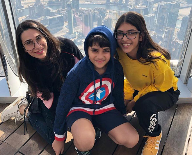 karisma children samaira kiaan raj kapoor happy mood