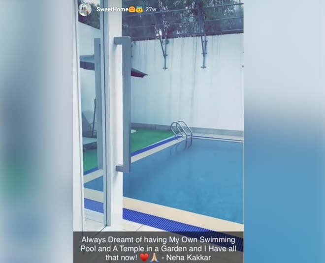 neha kakkar swimming pool