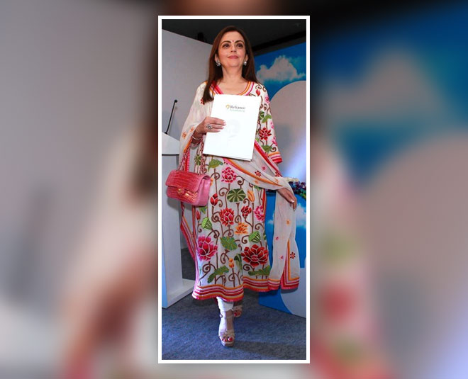मल्टी कलर थ्रेड एम्ब्रॉयडरी सलवार सूट nita ambani latest salwar suit design photos