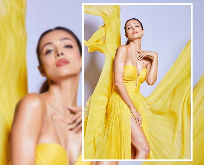 yellow gown