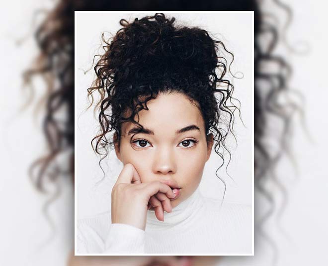 bun hairstyle for curly hair inside 