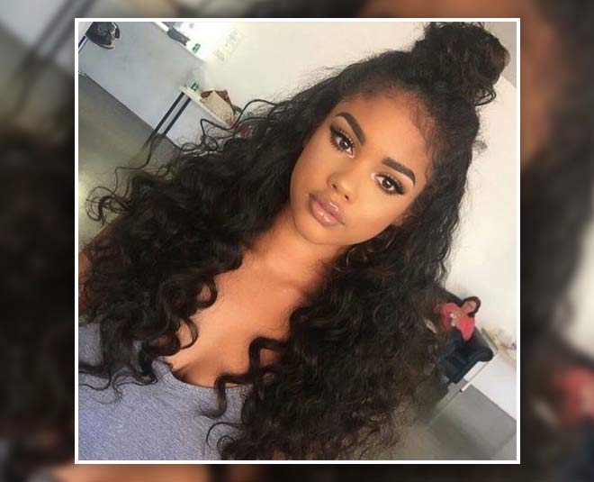 bun hairstyle for curly hair inside 