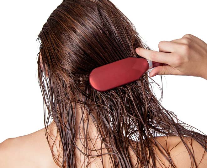 easy ways to straighten hair comb wet hair www.worldcreativities.com