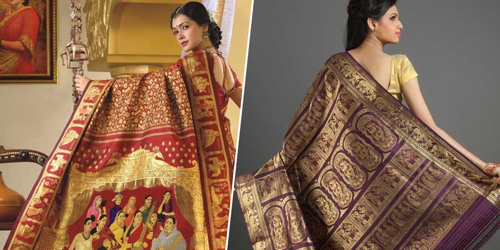 4 Storytelling Sarees Of India Baluchari Kalamkari Vivaha Pattu