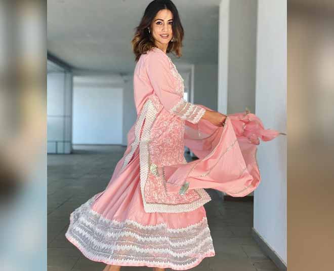 hina khan tv actress  latest cotton kurta designs