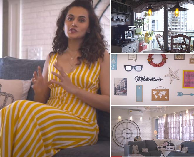 Taapsee Pannu Hard Xxx - See Pics: Pastel Decor, White Walls With A Little Forrest, Taapsee Pannu's  Abode In Mumbai Is 'Shabby Chic' | HerZindagi