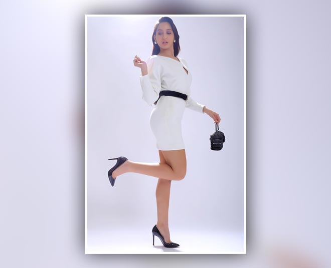 nora fatehi short dress look inside 