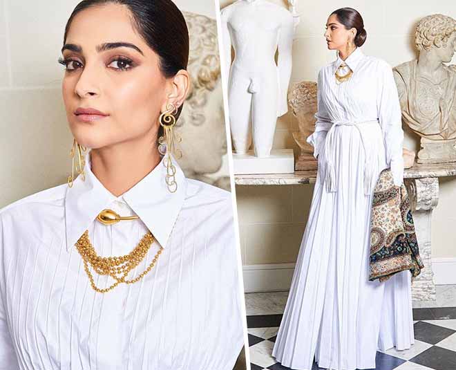 Mitali Vakil on Instagram: “SLAY! @sonamkapoor in a stunning white lace  @christoscostarellos dress. 💄 @mitalivakil 💇 @… in 2024 | Dress, Long  sleeve dress, Fashion models