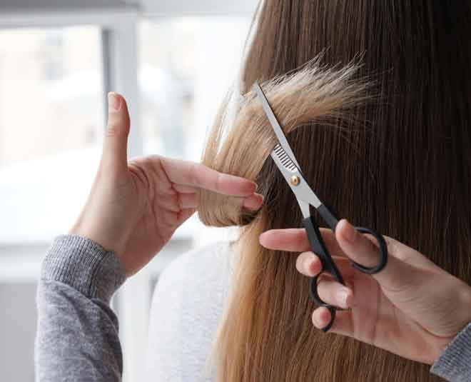 trim your hair at  home INSIDE