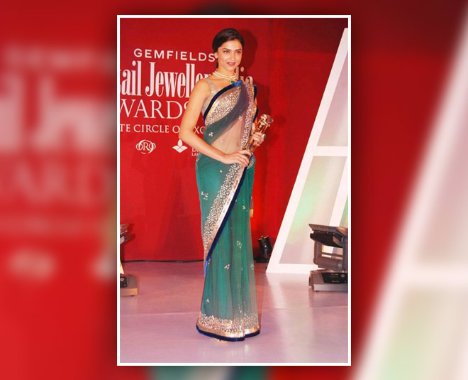 while wearing net saree inside 