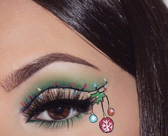 65 Pretty Eye Makeup Looks : Holiday inspired look, make up