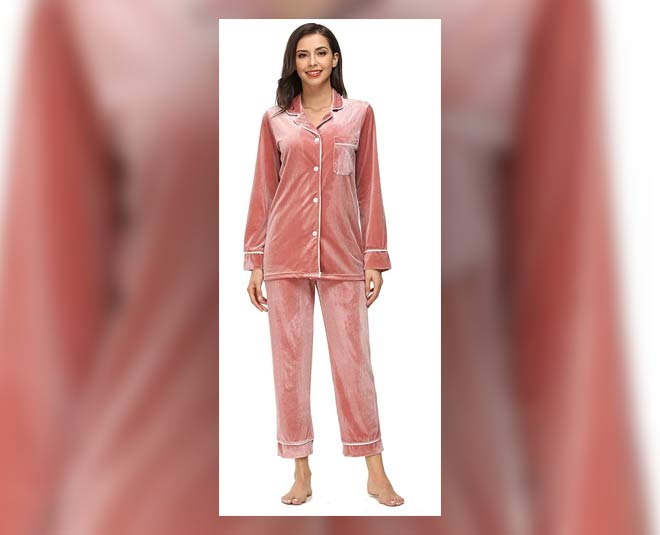 Buy Women Winter Furr Warm Top and Bottom Set Night Suit (Pink with White  Heart Logo) Online In India At Discounted Prices