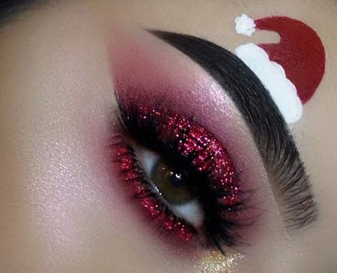 10 Christmas Makeup Ideas That Are Anything But Basic  Wedding makeup,  Christmas makeup, Glitter eye makeup