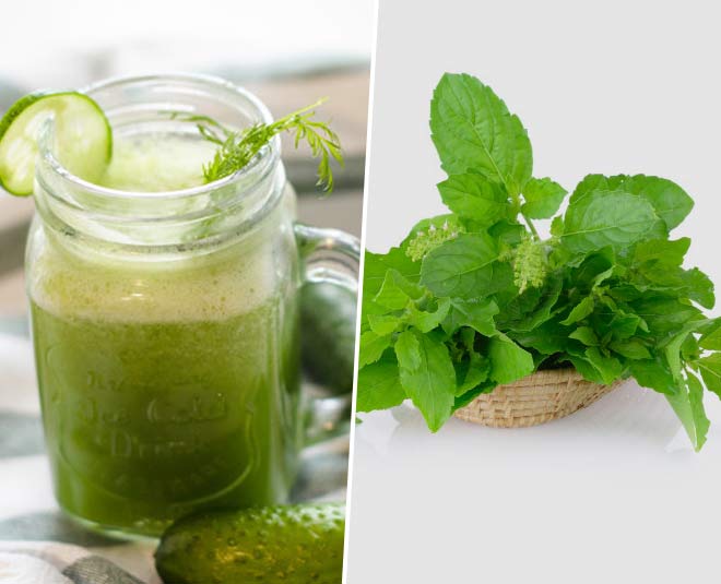 Cucumber And Basil Juice For Body Detox In Hindi cucumber and