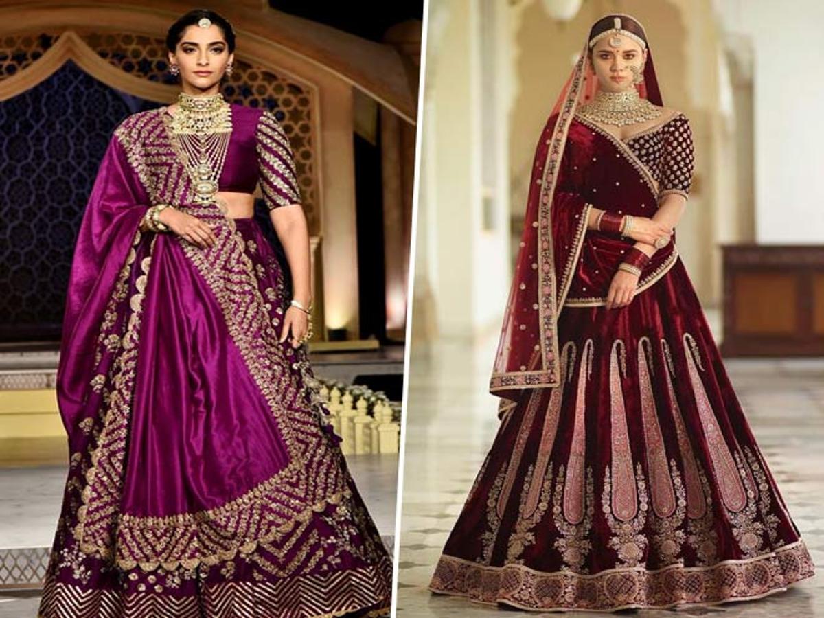 sabyasachi magenta lehenga