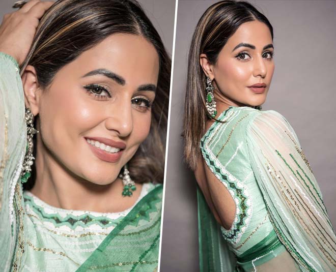 हिना खान hina khan diwali makeup inside