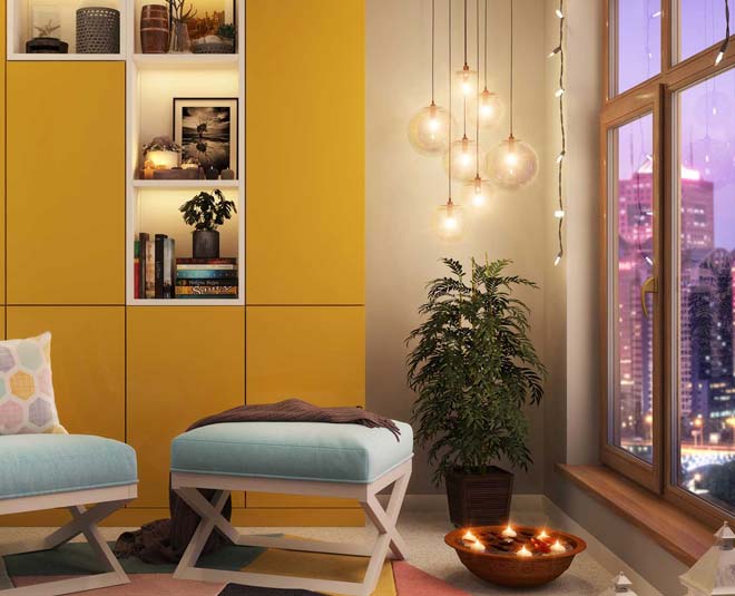 mind while decorating living room in diwali inside 