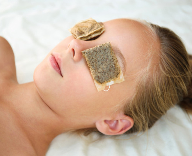 tea bags in eyes