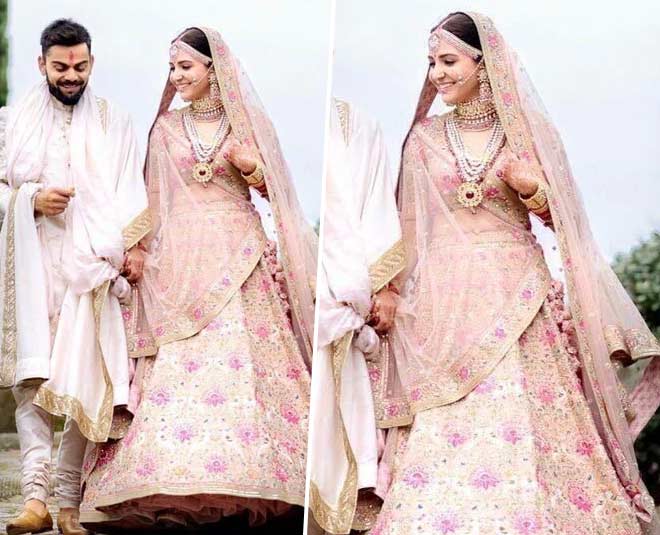 Anushka sharma | Indian bridal dress, Engagement gowns, Wedding lehenga  designs