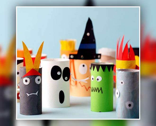 toilet paper roll halloween monsters