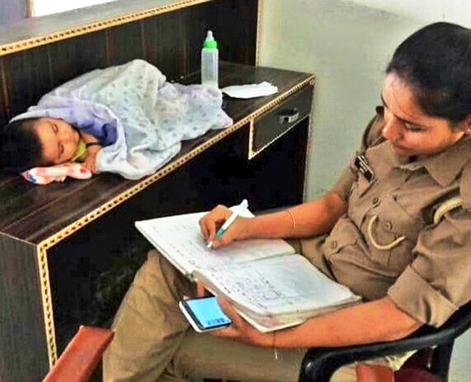 women officers returned to duty after delivery inside