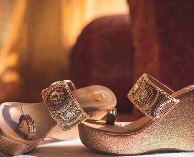 Beaded Sandals: Stone And Sequins | Utsav Fashion Blog