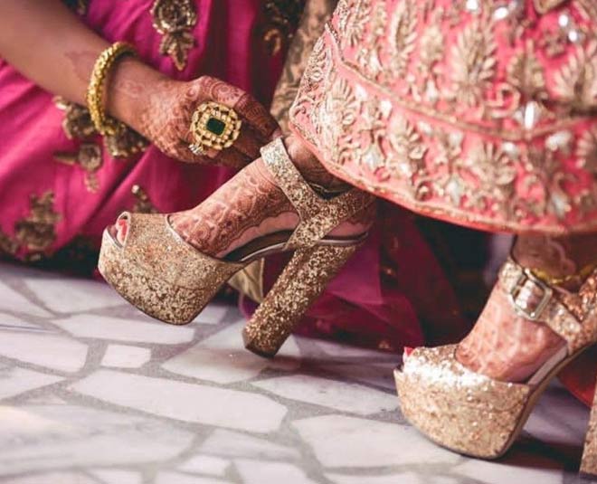 Should a bridal wear high heels under heavy lehenga or not? - Quora