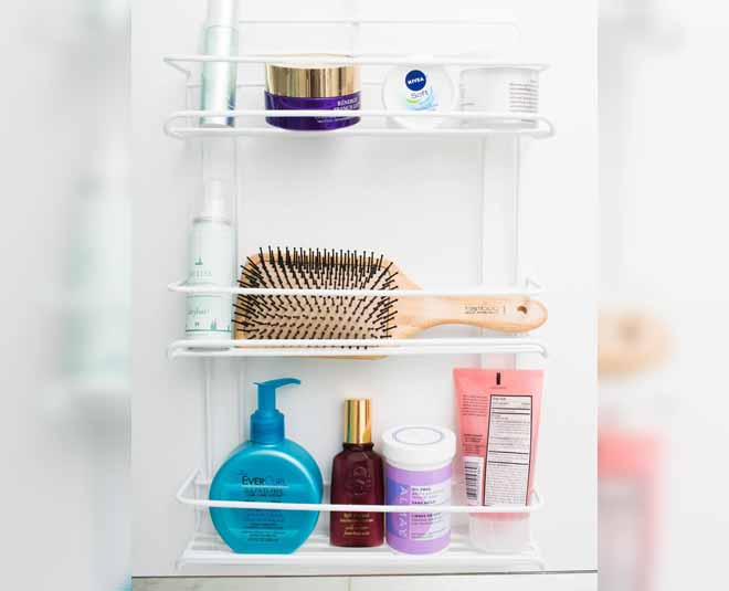 about bathroom organisation hacks inside