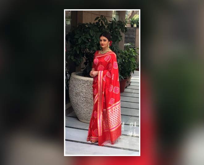 पिंक बनारसी स्टाइल- aishwarya best banarsi sari