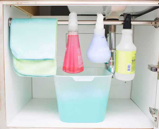 bathroom organisation hacks inside