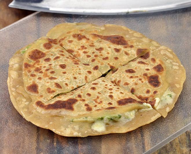 cheese chilli paratha recipe at home inside