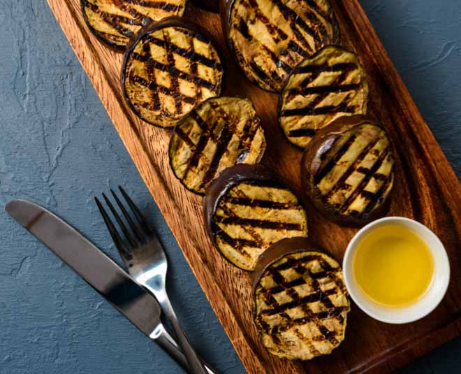 ग्रिल्ड बैंगन- grilled eggplant