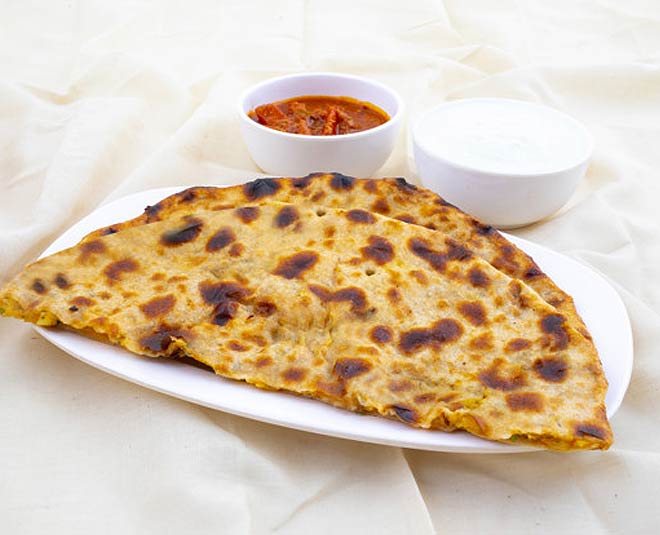healthy tasty paratha inside 