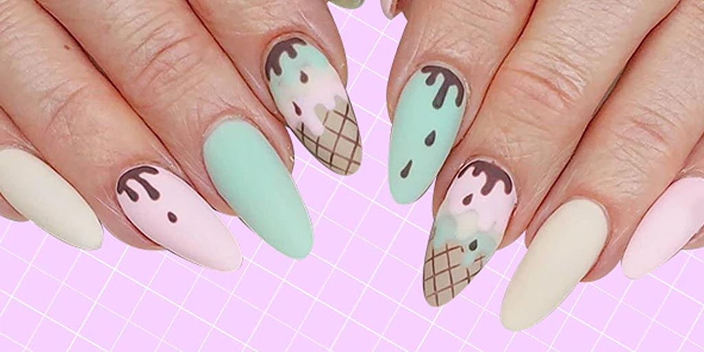 7. Ice Cream Nail Art for Kids - wide 10