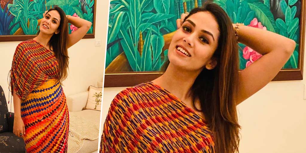 Mira Rajput Kapoor S Micropleated One Shoulder Saree Dress Is A Bit Pricey