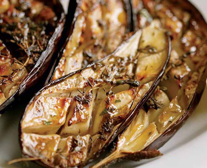 रोस्टेड बैंगन- roasted eggplant