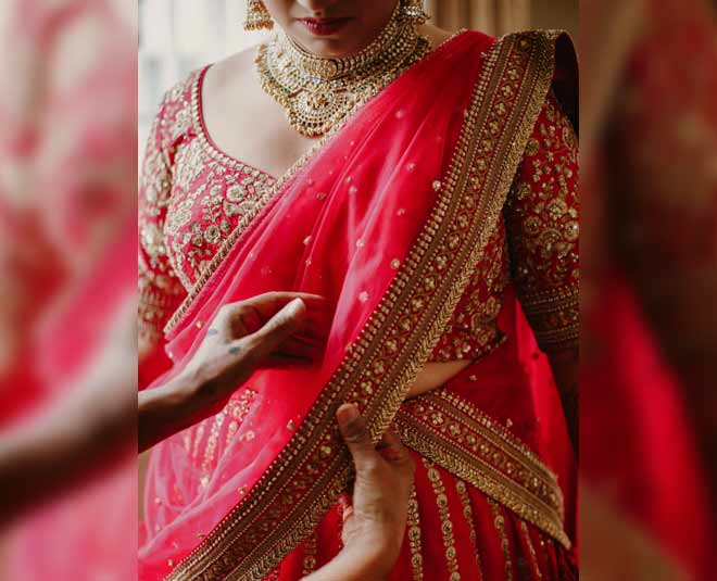 traditional indian bride inside