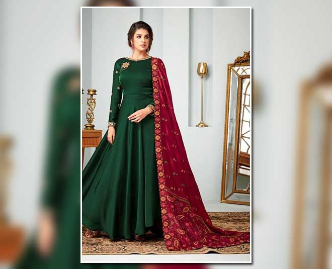 Here's How You Can Stylishly Flaunt Anarkali Suit For Court Marriage