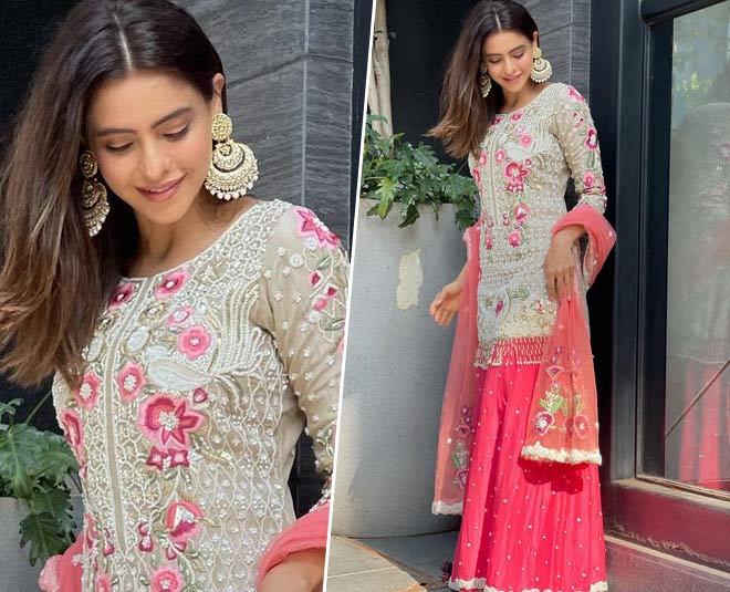 amna sharif latest  sharara kurta style