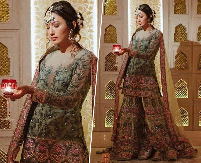 gauhar khan latest  sharara kurta
