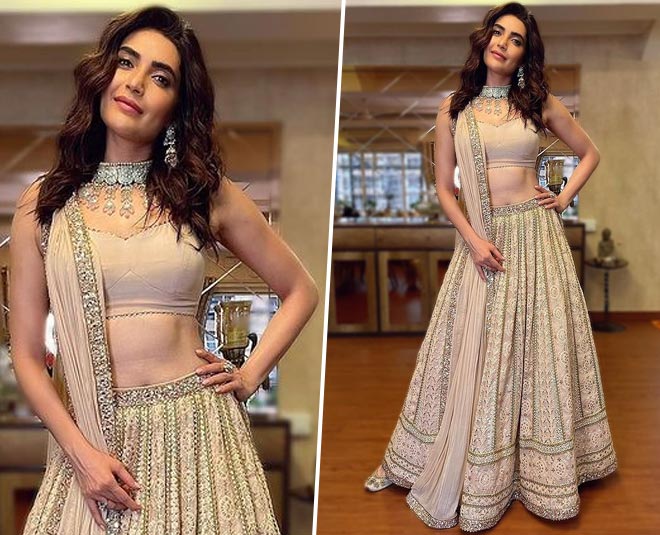 karishma tanna summer wedding lehenga