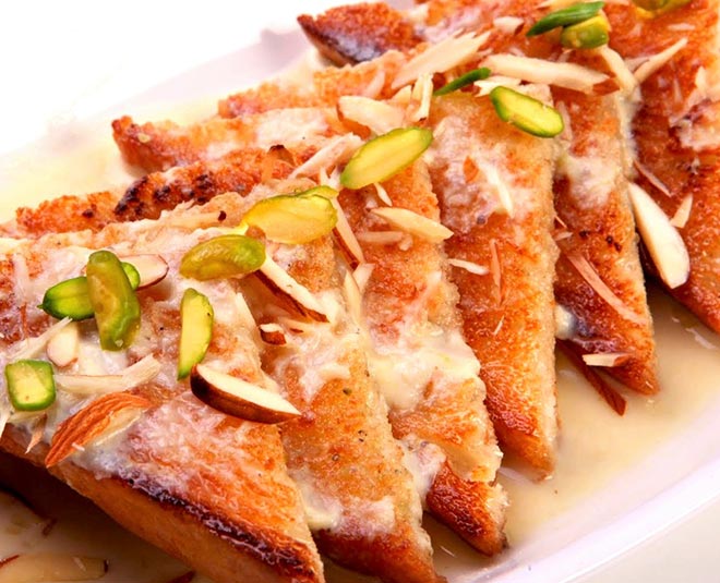 malai aur bread ka meetha inside